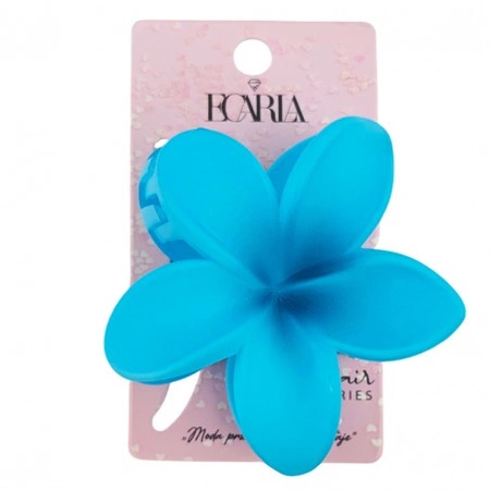 ECARLA spinka-klamra do włosów Kwiat Mat Niebieski Lazur SP401