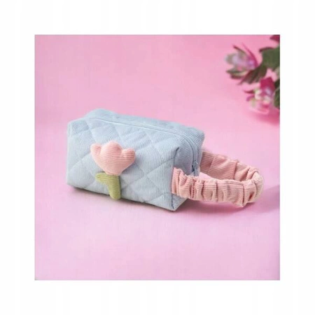 ECARLA kosmetyczka pikowana Niebieska Tulipan KS101WZ2