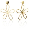 ECARLA kolczyki ze stali szlachetnej platerowane 14k Kwiat KST3380