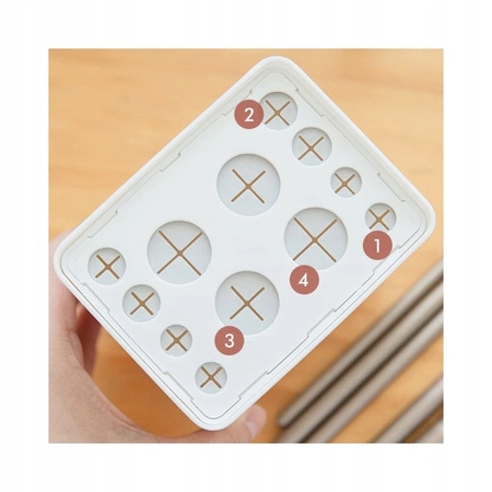 ECARLA organizer na pędzle 12szt pojemnik do suszenia 22x10,5x8cm Róż CB71R