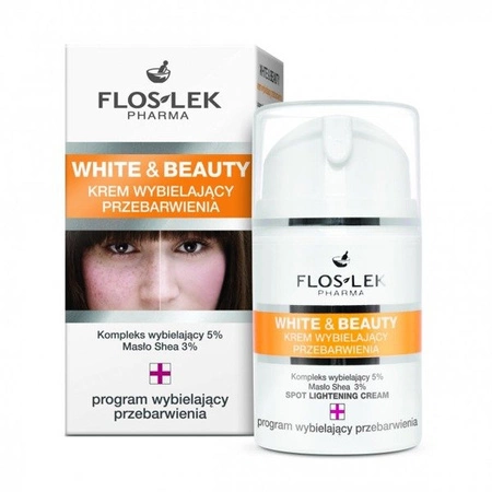 FLOSLEK White&Beauty krem wybielający przebarwienia 50ml