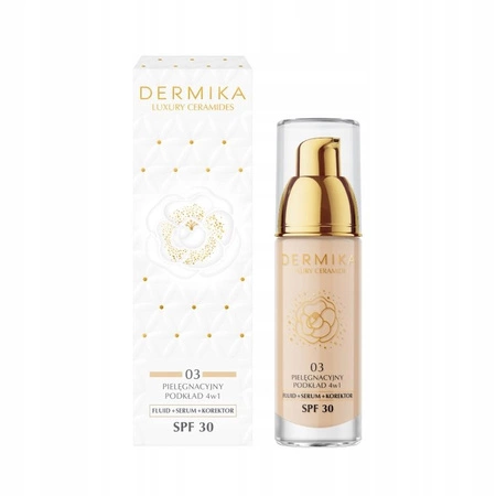 DERMIKA Luxury Ceramides pielęgnacyjny podkład 4w1 SPF30 03 30ml