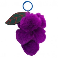 ECARLA brelok do kluczy puchate WINOGRONO Fiolet BRL351