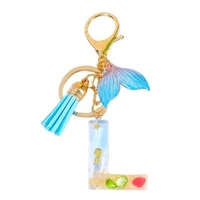 ECARLA brelok do kluczy LITERKA L Morski Ogon Syreny, Muszelki BRL353L