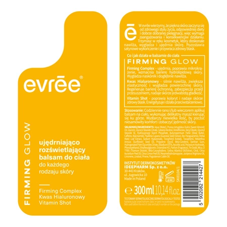 EVREE Firming Glow ujędrniająco rozświetlający balsam do ciała 300ml