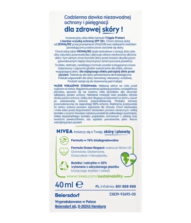 NIVEA Sun UV Face Specialist krem do twarzy 50+ Triple Protection 40ml