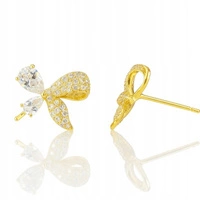 ECARLA kolczyki ze stali szlachetnej platerowanej 14k złotem KST3494