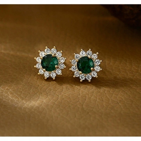 ECARLA kolczyki ze stali szlachetnej platerowanej 14k złotem KST3415