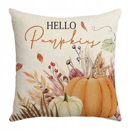 ECARLA Jesień poszewka na poduszkę 45x45cm Hello Pumpkin POD192