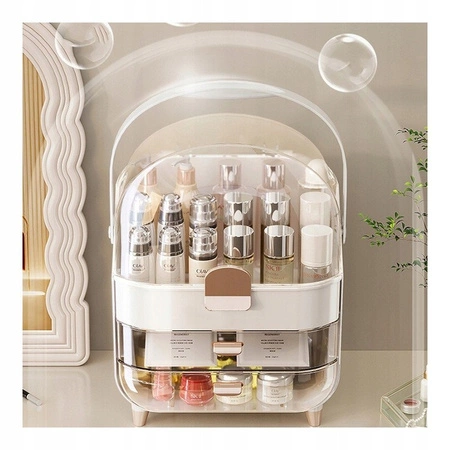 ECARLA organizer szkatułka na kosmetyki biżuterię Biały CB73