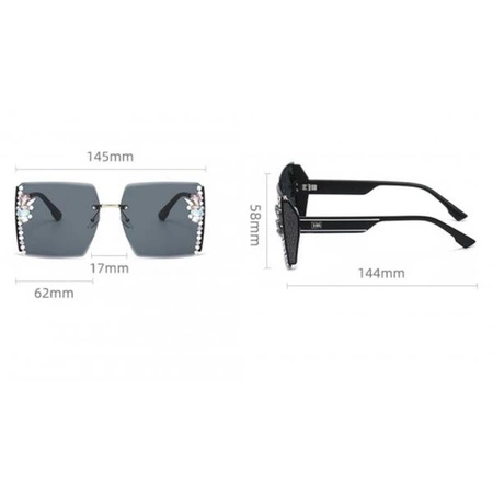 ECARLA okulary przeciwsłoneczne z kryształkami GRADIENT OK304WZ1