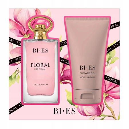 BIES Woman Floral zestaw prezentowy damski [woda toaletowa 90 ml + żel pod prysznic 150 ml]