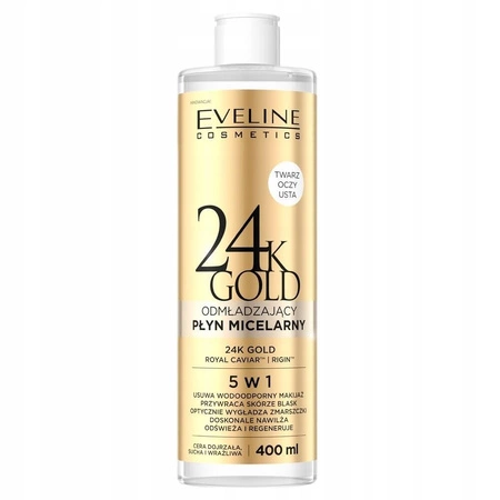 EVELINE 24K Gold odmładzający płyn micelarny 5w1 400ml