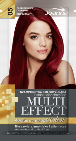 JOANNA Multi Effect szamponetka koloryzująca 05 Porzeczkowa Czerwień 35g