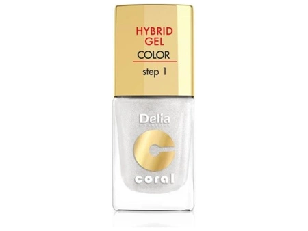 DELIA Coral Hybrid Gel hybrydowy lakier do paznokci 32 Biały Perłowy 11ml