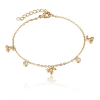 ECARLA bransoletka na rękę ze stali chirurgicznej pozłacanej Wisienki BST1519