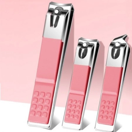 ECARLA zestaw akcesoriów do manicure w etui 12szt Różowy AK20