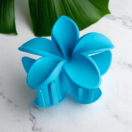 ECARLA spinka-klamra do włosów Kwiat Mat Niebieski Lazur SP401