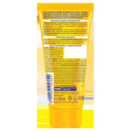 DAX Sun krem ochrony do twarzy ultra lekki SPF30 50ml