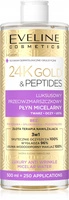 EVELINE 24K Gold & Peptides przeciwzmarszczkowy płyn micelarny 3w1 500ml