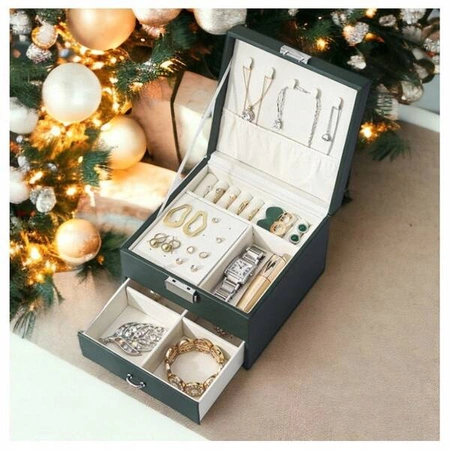 ECARLA szkatułka na biżuterię Zielona PD153ZIE