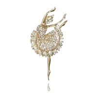 ECARLA broszka kryształowa Baletnica z cyrkoniami BZ202