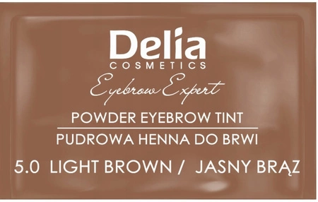 DELIA Eyebrow Expert pudrowa henna do brwi 5.0 Jasny Brąz 4g