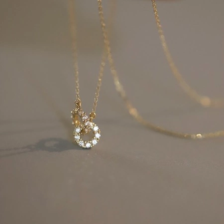 ECARLA naszyjnik ze stali szlachetnej pozłacanej KÓŁKA NST2167