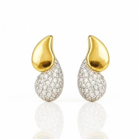 ECARLA kolczyki ze stali szlachetnej platerowanej 14k złotem KST3447