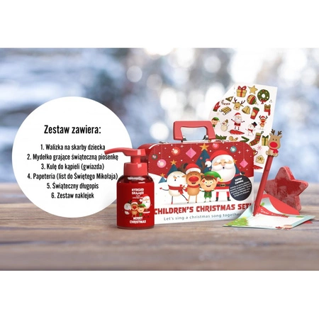 HISKIN Merry Christmas For Kids walizeczka z grającym mydełkiem i nie tylko..