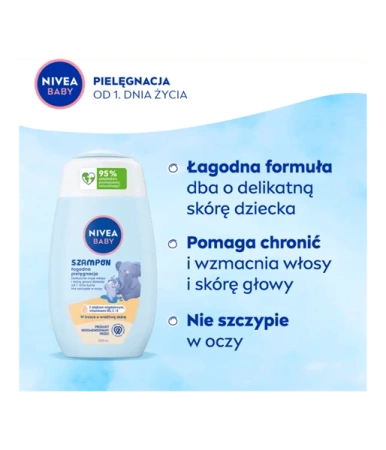 NIVEA Baby Nowa Formuła szampon do włosów Łagodna Pielęgnacja 200ml