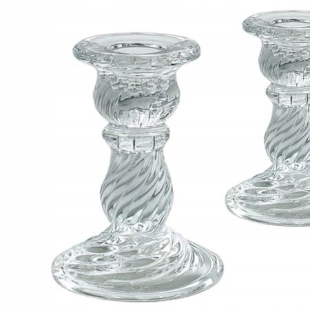 ECARLA świecznik dekoracyjny szklany Glamour 10cm SW12