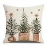 ECARLA Zima Świąteczna poszewka na poduszkę Boho 45x45 TRZY CHOINKI POD249