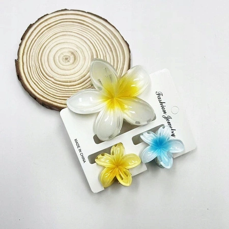 ECARLA zestaw spinek-klamer do włosów Kwiat XL +2 mini