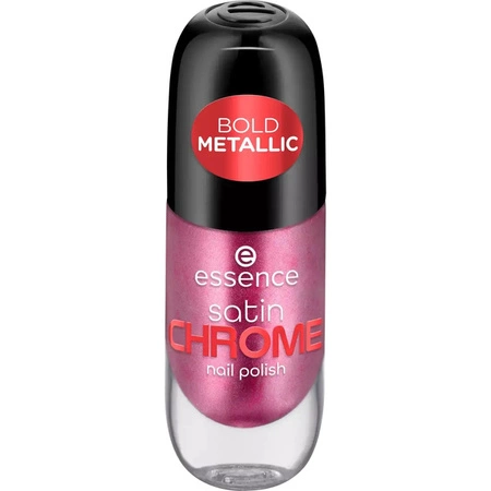 ESSENCE Satin Chrome lakier do paznokci metaliczny 03 Meta Maroon 8ml 