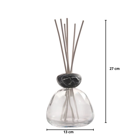 MILLEFIORI MILANO Air Design dyfuzor zapachowy Marble Glass Transparentny z Czarnym