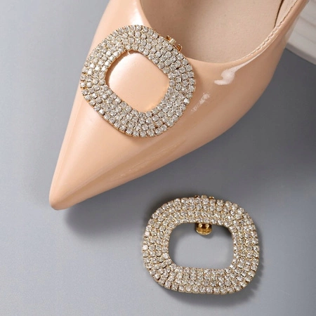 ECARLA klipsy do butów z kryształkami, cyrkoniami KDB51 2szt