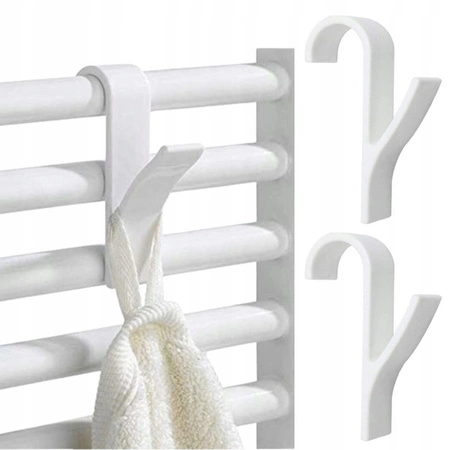 ECARLA haczyk na grzejnik Biały U16B 2szt