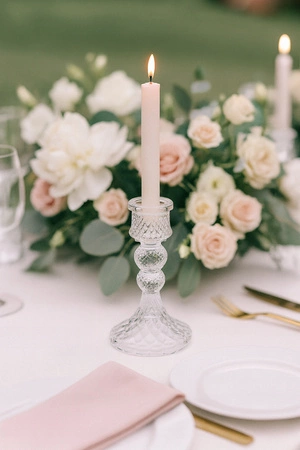 ECARLA świecznik dekoracyjny szklany Glamour 13cm SW14