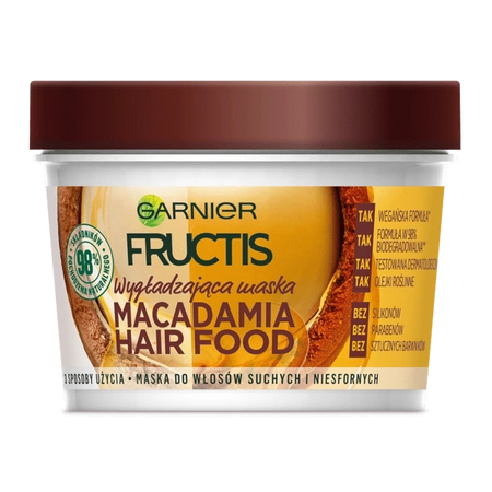 GARNIER Fructis Hair Food maska Macadamia 390ml