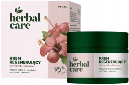 FARMONA Herbal Care Vegan krem do twarzy regenerujący Niacynamid Hibiskus 50ml