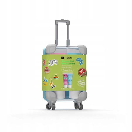 HISKIN Travel Set zestaw podróżny Walizka (żel pod prysznic+balsam) 2x30ml