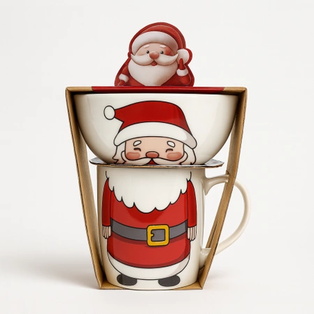 ECARLA kubek świąteczny 350ml - zestaw z miseczką 400ml KB35WZ2