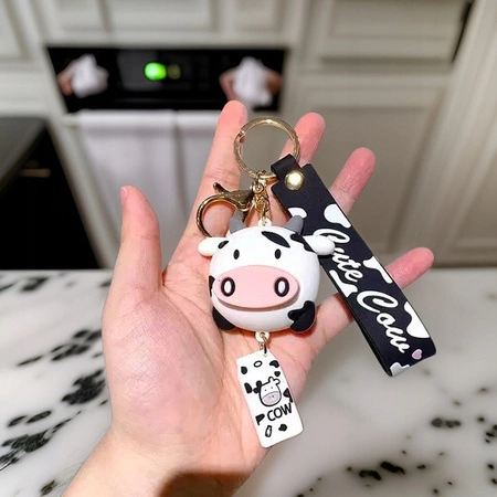ECARLA brelok do kluczy Biało-czarna Krówka BRL230