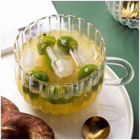 ECARLA filiżanka z uchem z falowanymi ściankami 450ml 1szt SZK83