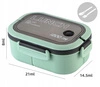 ECARLA Lunch Box śniadaniówka ze sztućcami 21x14,5x8cm Mięta PJM44M