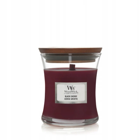 WOODWICK PlusWick mała świeca w słoiku BLACK CHERRY 85g