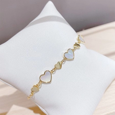 ECARLA bransoletka na rękę ze stali chirurgicznej pozłacanej SERCA BST1532