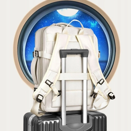 ECARLA plecak podróżny, kabinowy, wodoodporny z USB Różowy PL178