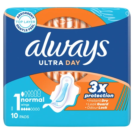 ALWAYS Ultra Normal Plus podpaski ze skrzydełkami 10szt